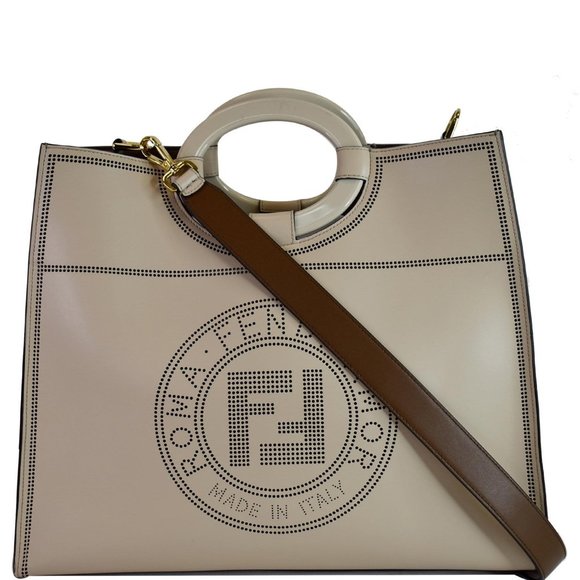 fendi leather shopper